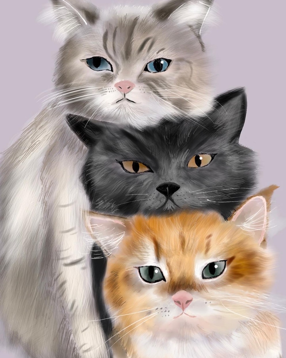 愛猫さんのイラストを描きます ちょっぴりリアルでおしゃれな雰囲気に仕上げます イメージ5