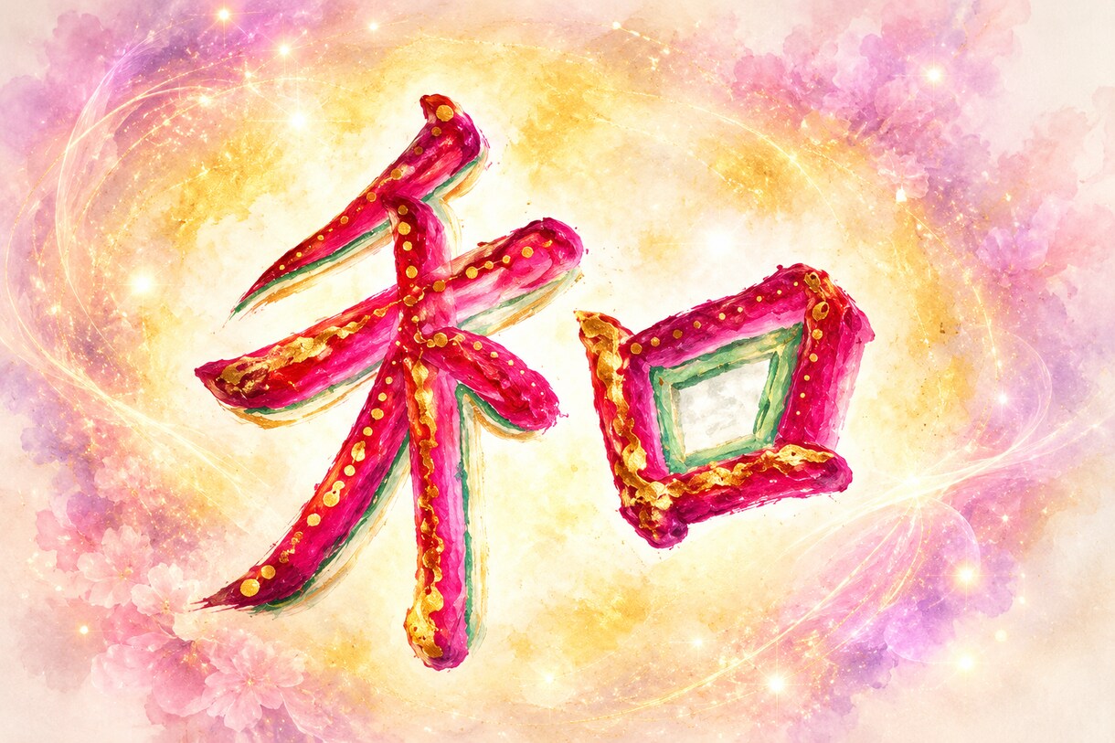 今月のお守り。開運の輝和文字データをお届けします 今月の２色の限定壁紙、携帯版とPC版の計4枚を楽しめます。 イメージ3