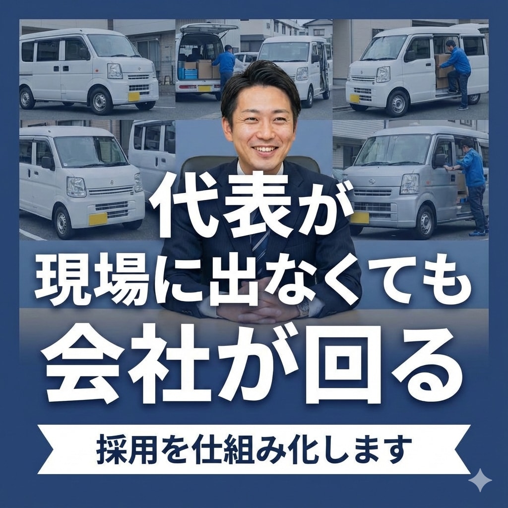 軽貨物運送業の採用で驚くほど成果を出します 採用設計で代表が現場に出ない体制へ イメージ1