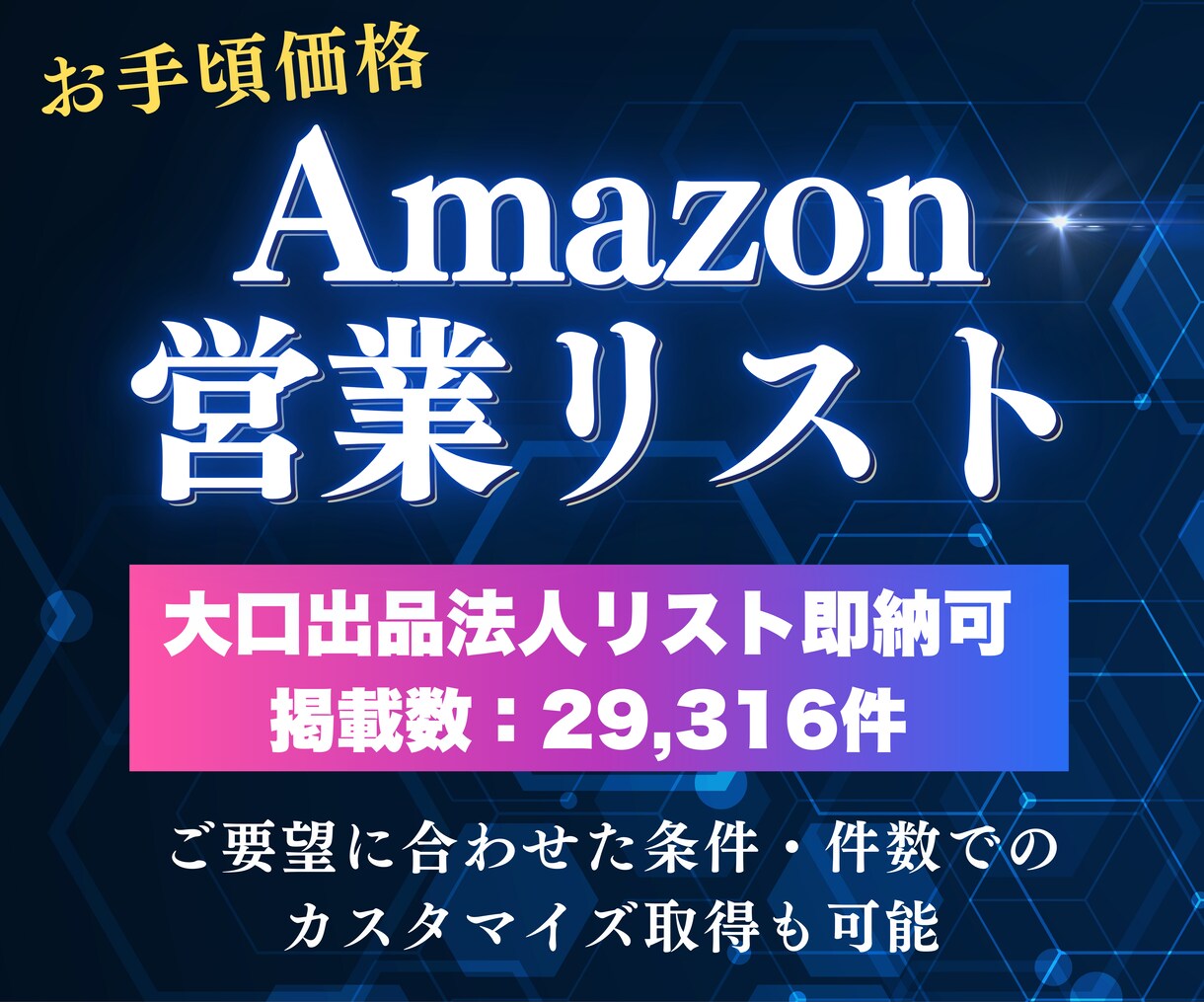 Amazon✅EC出店者の営業リスト提供します 大口出品法人リストは即納可！会社HP等付与可！低価格でご提供 イメージ1