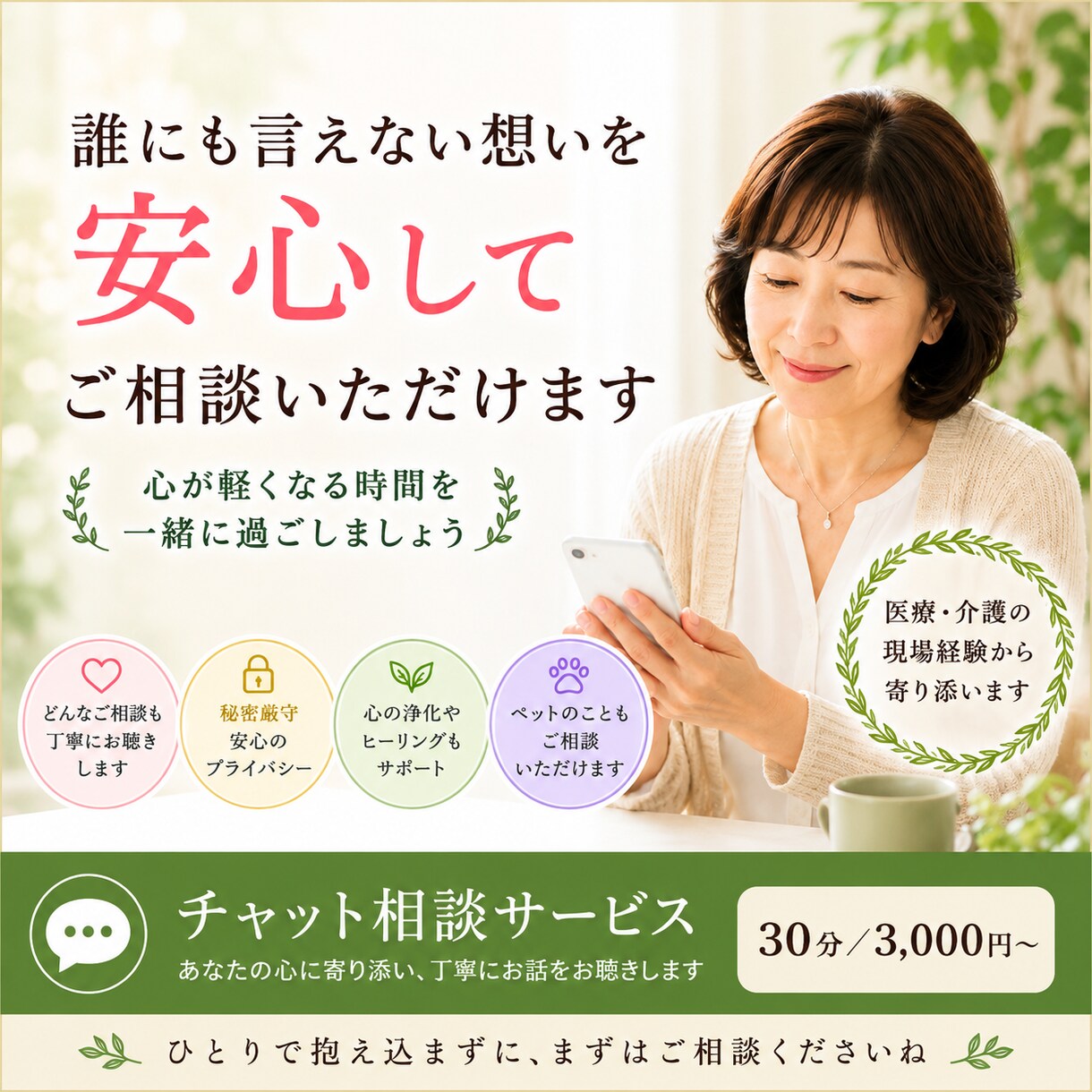 あなたのお悩みや不安解消します ❦心軽やかになり笑顔をとりもどす相談室❦ イメージ1