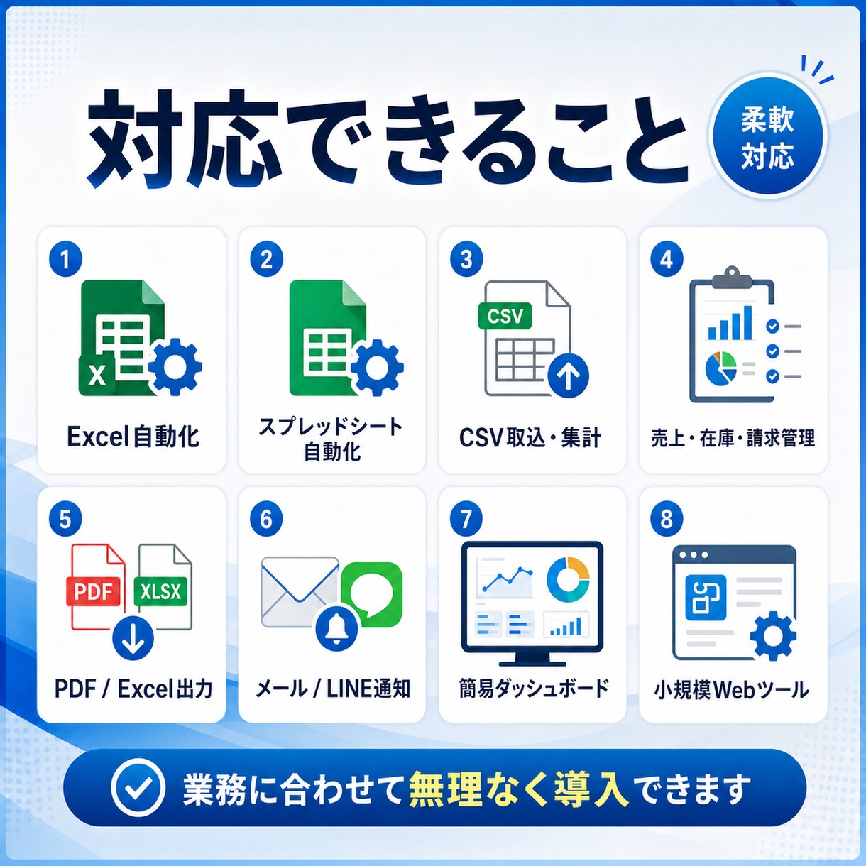 Excel・スプレッドシート業務を自動化します CSV集計・転記・レポート作成・GAS/Python対応 イメージ3