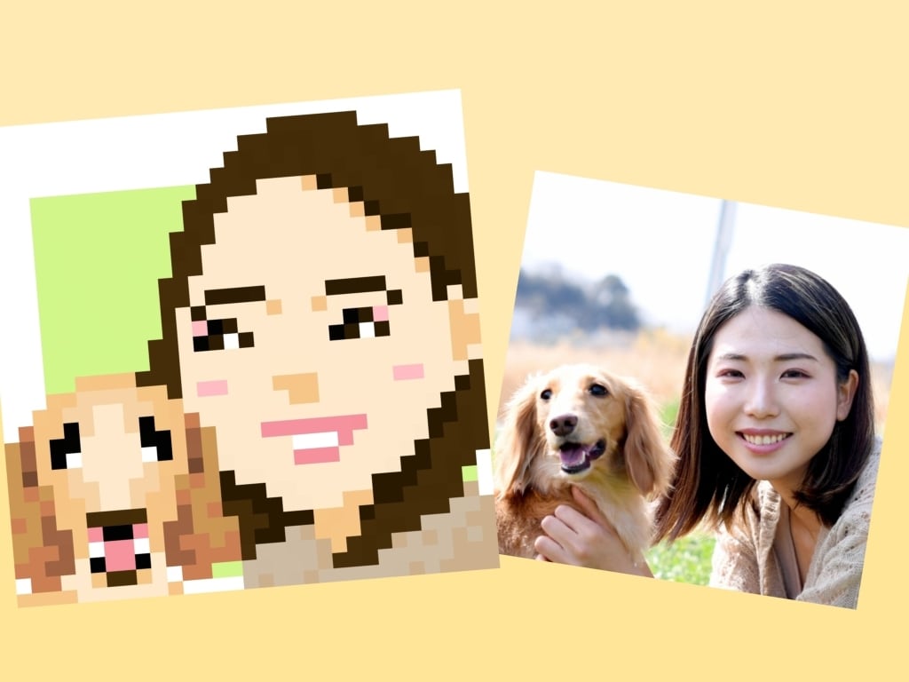ワンちゃん猫ちゃんのドット絵似顔絵お作りいたします SNSや名刺イラスト、アイロンビーズ図案にもオススメです。 イメージ5