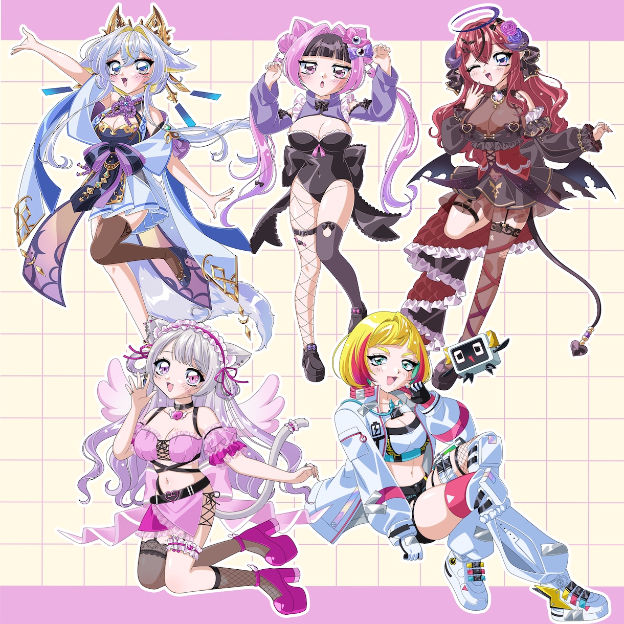 レトロなテイストのイラスト、立ち絵描きます 90年代風のタッチで1枚絵や立ち絵を制作させて頂きます！ イメージ7