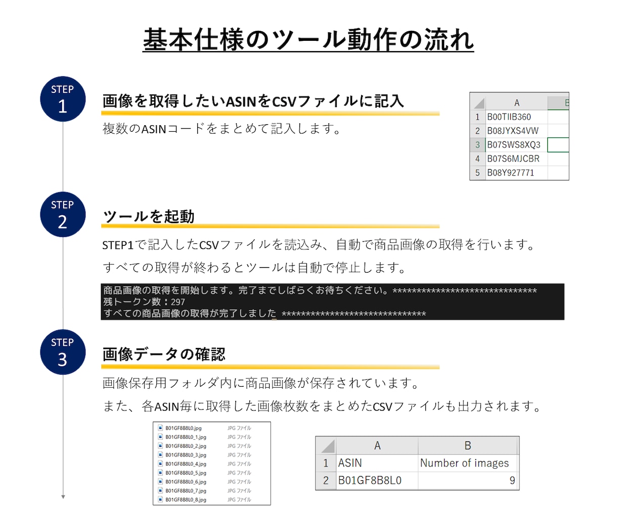 KeepaAPIで商品画像保存ツールを作ります 〈即納品可能！〉マニュアル完備ですぐに使い始められます！ イメージ5