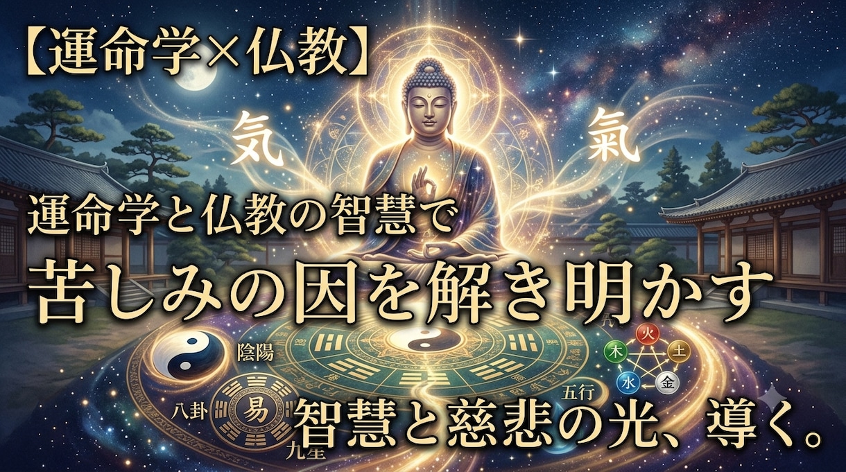 21日間仏教と運命学で人生相談承ります 人間関係、お金、トラブル、家族、幸せ イメージ1