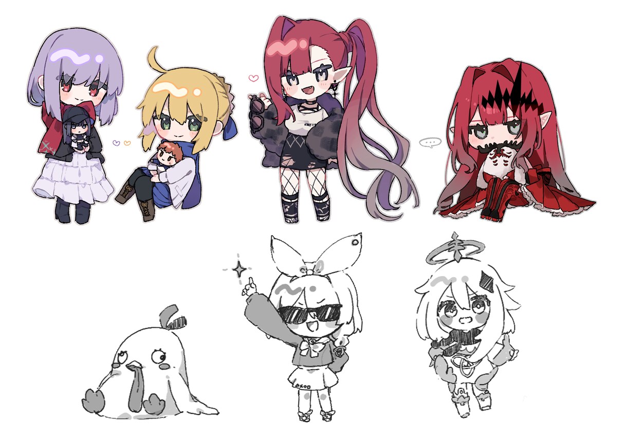 ミニキャラから全身イラストまで作成いたします 可愛らしく、魅力的なキャラクターイラストを作成いたします！ イメージ4