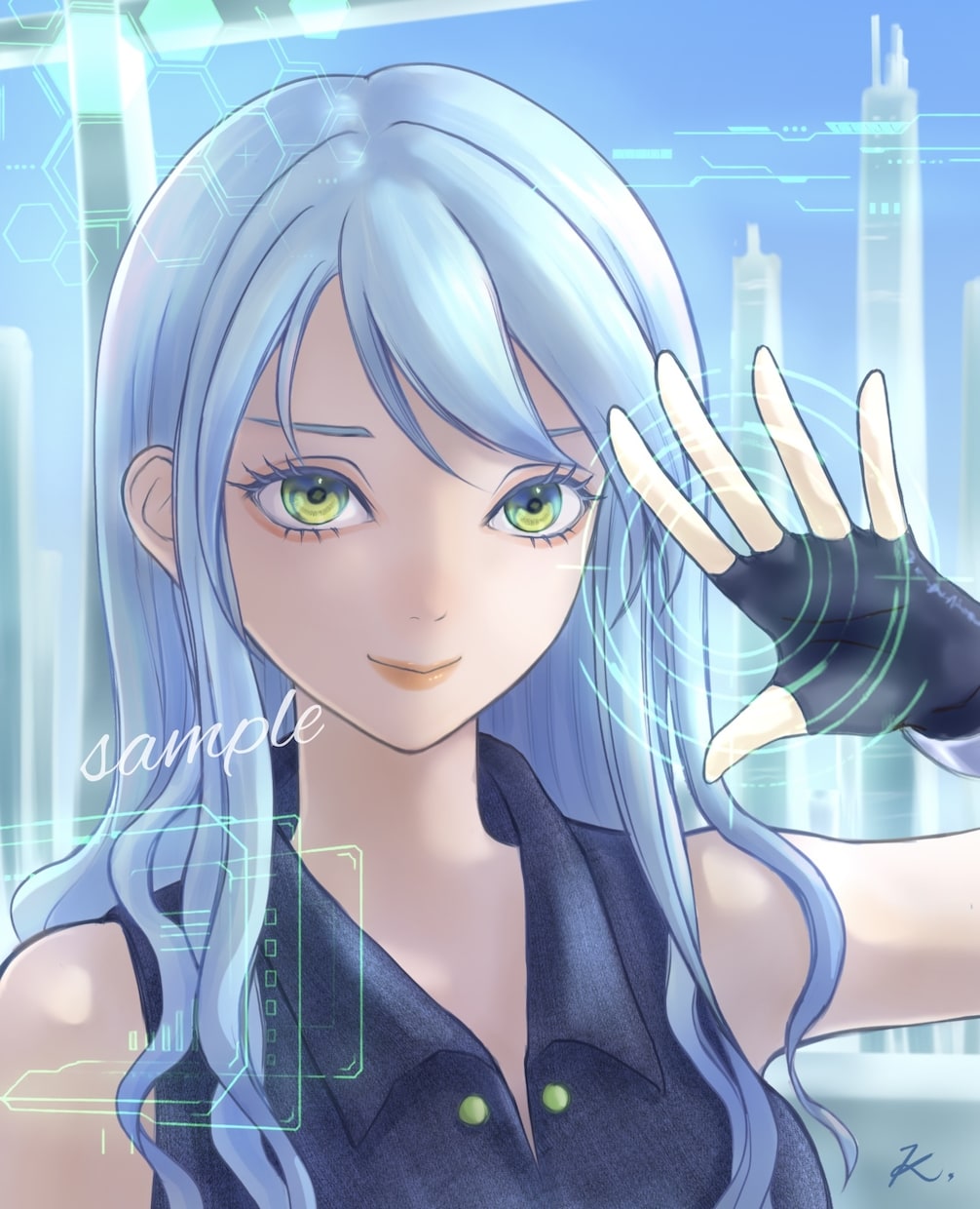 華やかで透明感ある人物イラスト描きます ⁠【限定3名様特別価格】歌ってみた・ヘッダー・アイコンに⭐︎ イメージ1