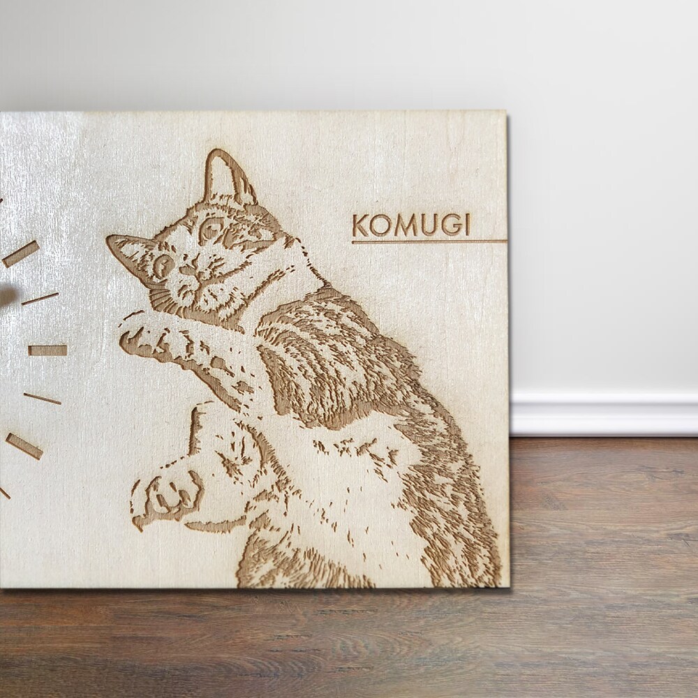 ペットが彫刻されたオリジナル時計を作ります ご自分の大事なペットとの思い出を形にしませんか？ イメージ6