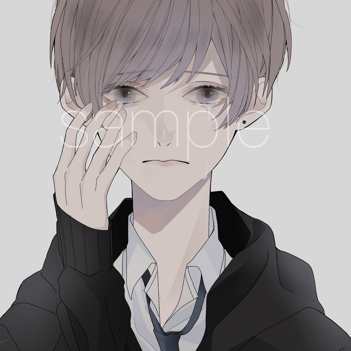 彩度低めの男女アイコンを描きます 儚げ、色素薄めの色合いの男女お描きします。 イメージ4