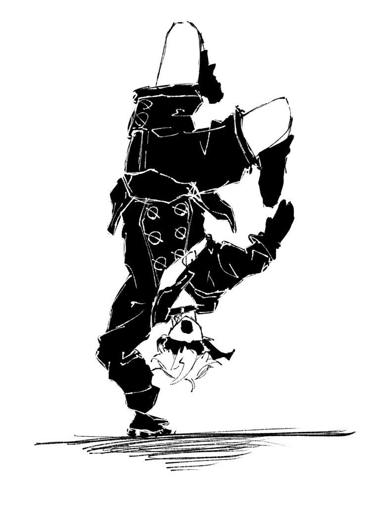 白黒でかっこいいイラスト描きます モノクロでかっこいいイラストを最安値で作成致します イメージ3