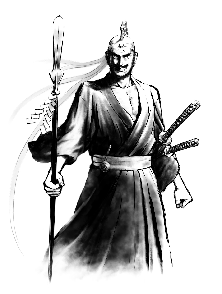 墨絵風イラスト制作いたします 重厚感のある世界観を表現します。サムライ、武士、時代物など イメージ2