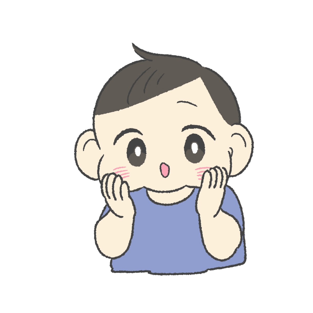 ほんわか可愛い❣️お子様のSNSアイコンを描きます もちっと可愛い、癒されるSNSアイコンをお作りします♡ イメージ3