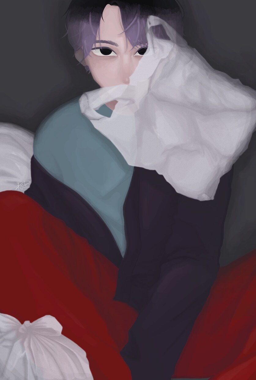淡くて雰囲気のある一枚絵描きます 個性的なタッチの絵で目を惹く人物絵を求めている方へ イメージ5