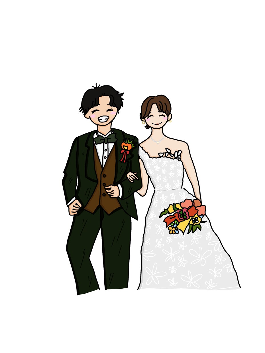 結婚式のウェルカムボードを作成します 温かい雰囲気のイラストを描きます‎^_^ イメージ2