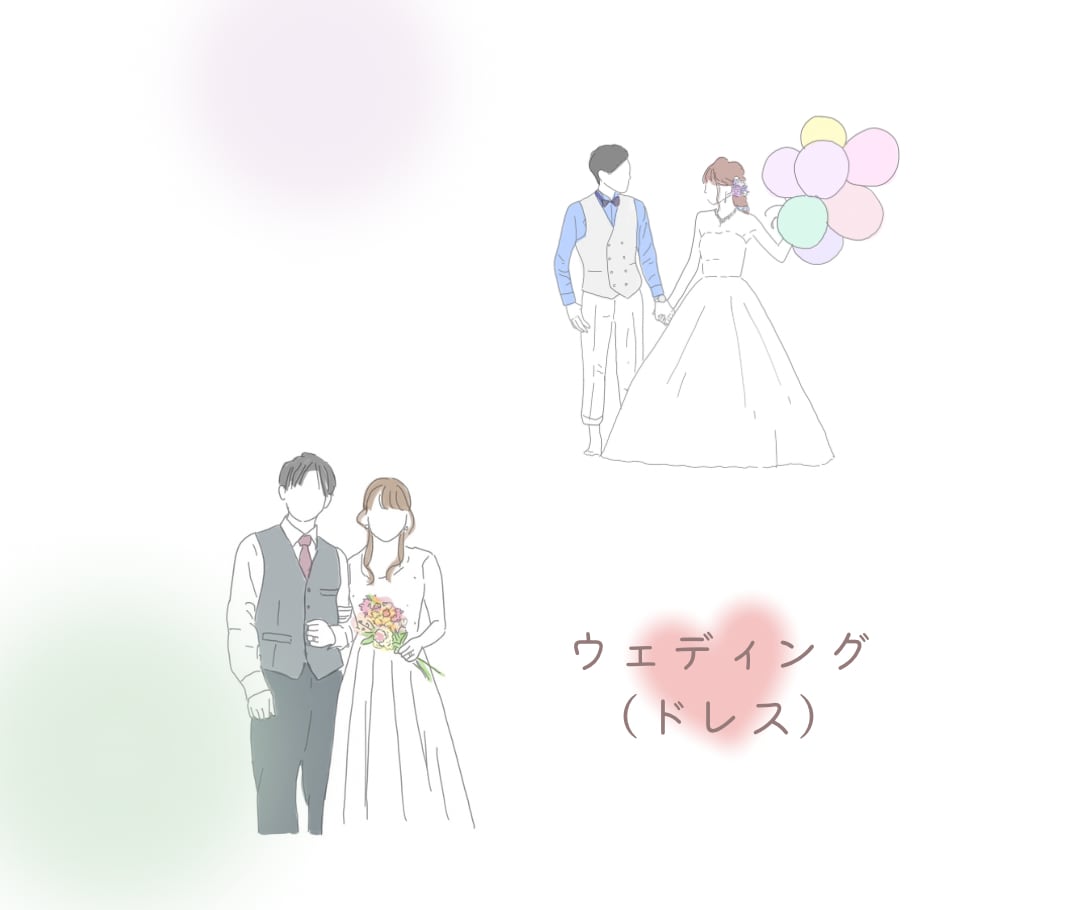 思い出のお写真をイラストにします 結婚式や前撮りのお写真、ご家族写真などをイラストにします◎ イメージ4