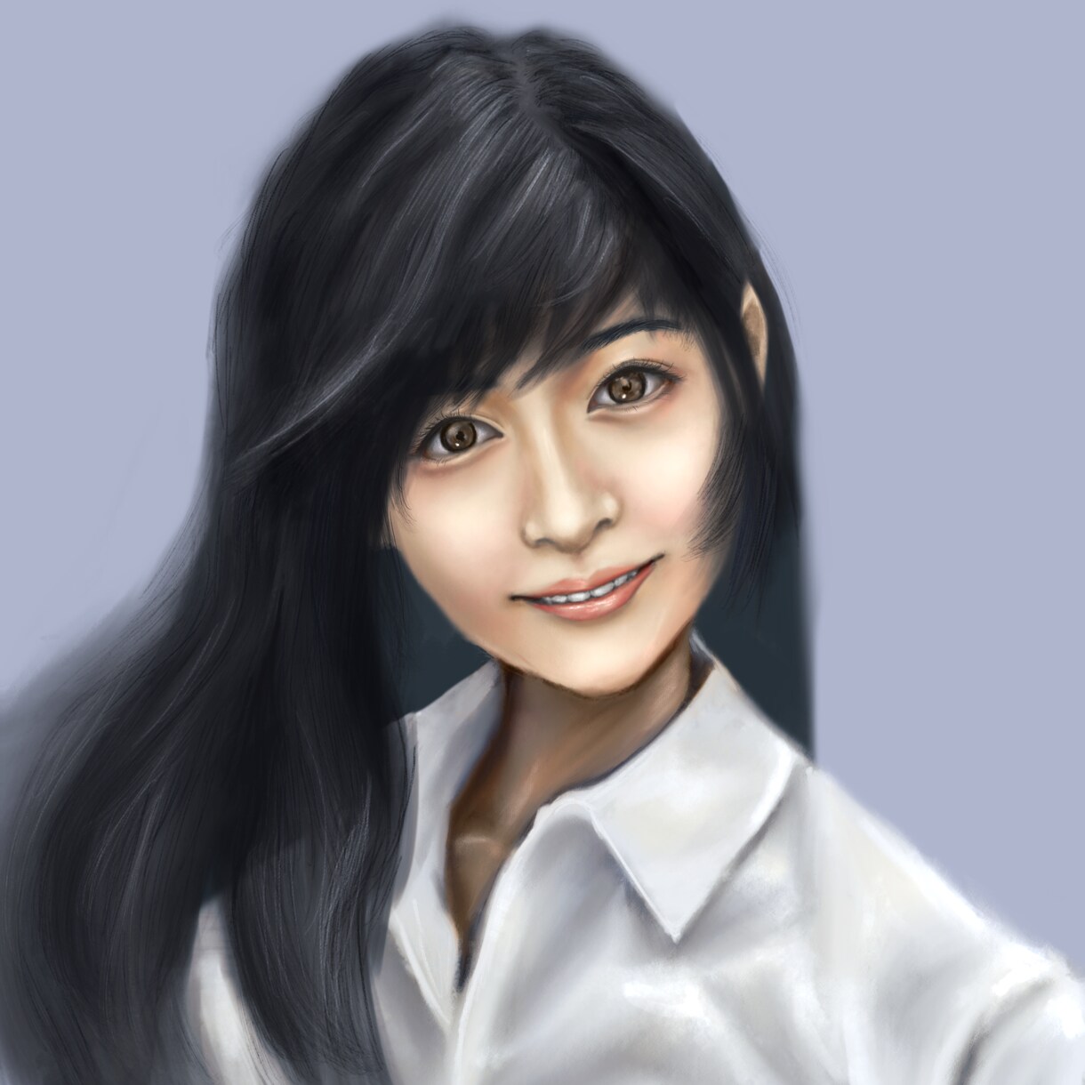 リアル調なSNSアイコンを描きます インパクトのある自画像をアイコンにしませんか？ イメージ1