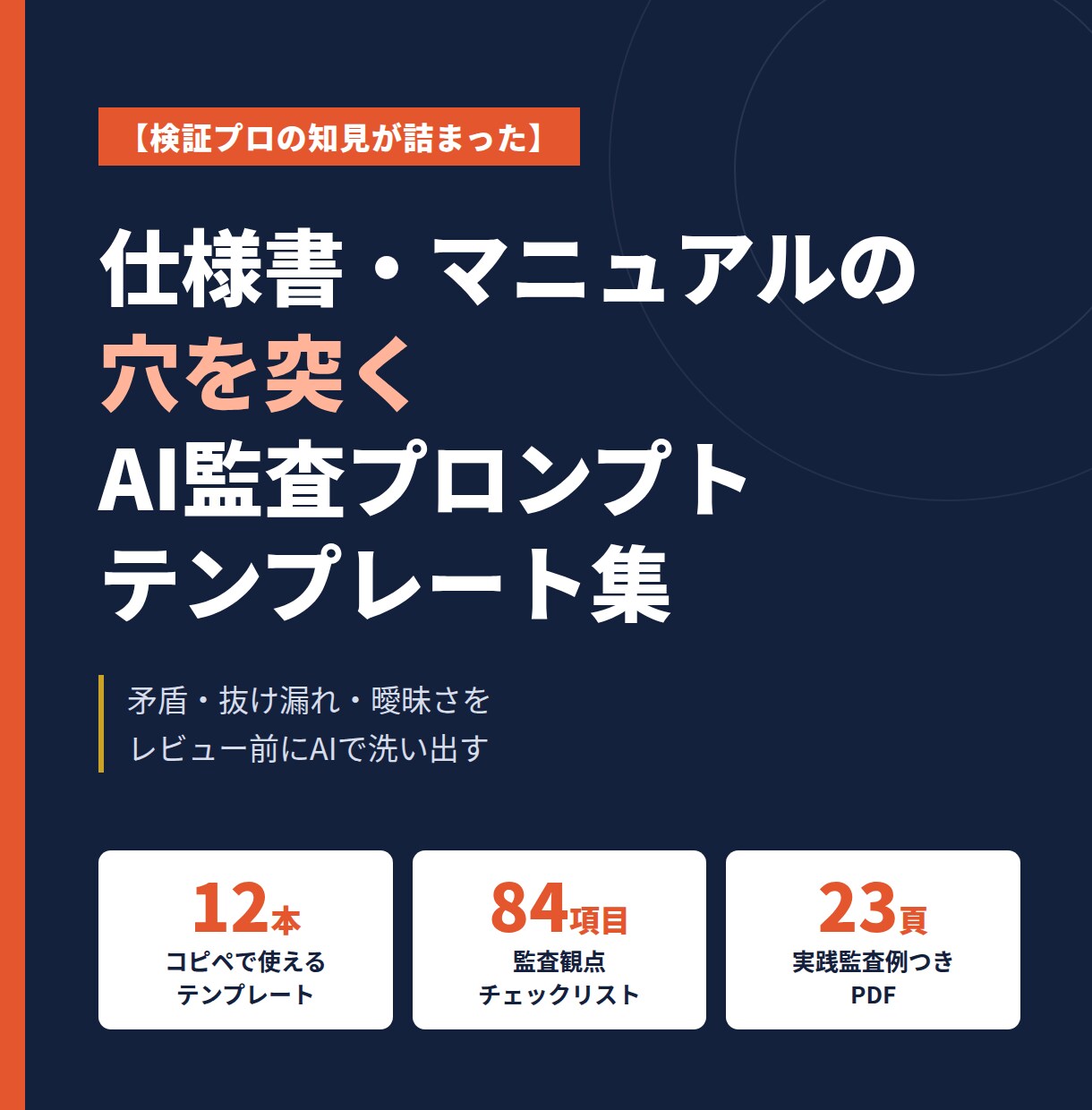 仕様書の穴を突くAI監査プロンプト集を販売します 発見が難しい矛盾や抜け漏れ・曖昧さをAIで洗い出し網羅します イメージ1