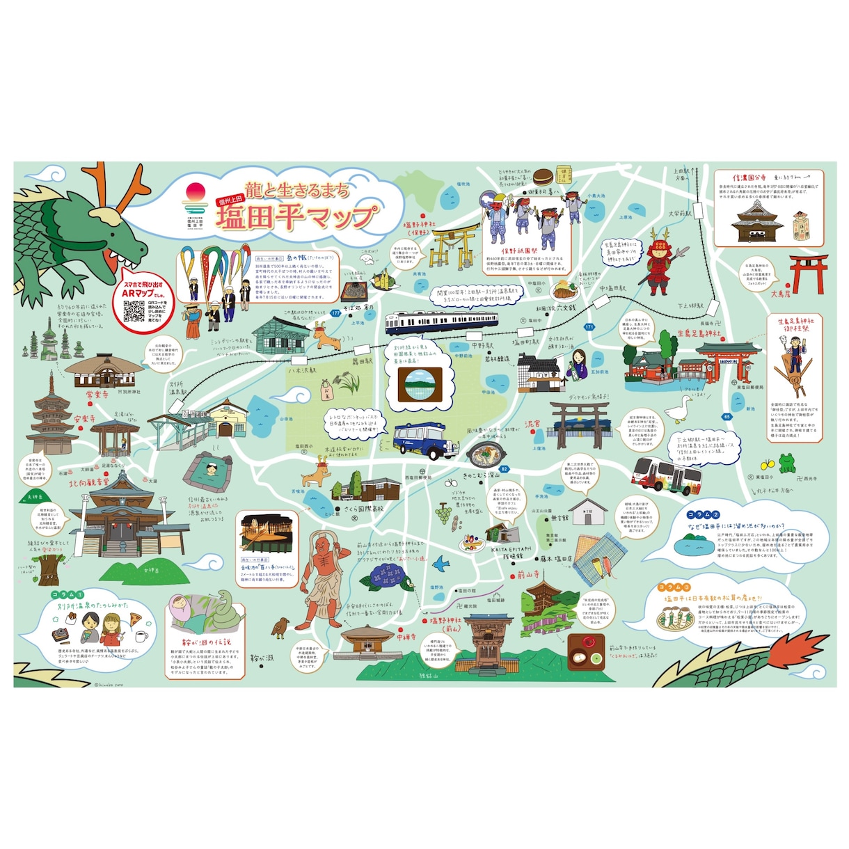かわいい手書きイラストマップを作ります あなたの街をゆるくてかわいいイラストマップで紹介します♪ イメージ4