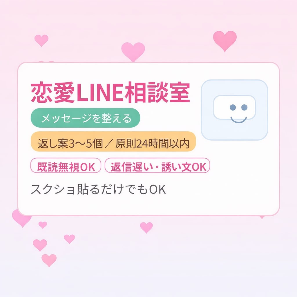 マッチングアプリの会話・LINEを添削します 「既読無視/返信遅い原因も整理」 イメージ1