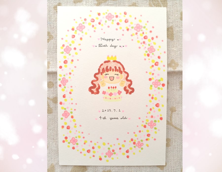 お子様のかわいい似顔絵をふんわり優しく描きます 優しい気持ちあふれる、絵本のようなふんわり似顔絵 イメージ3
