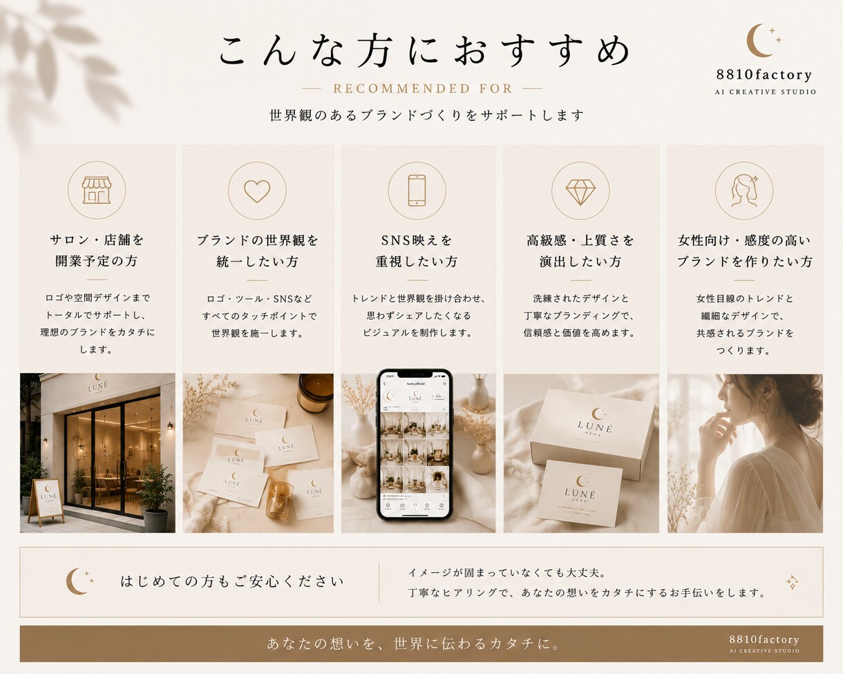 洗練されたAIロゴデザインを制作します ブランドの世界観まで設計します イメージ7