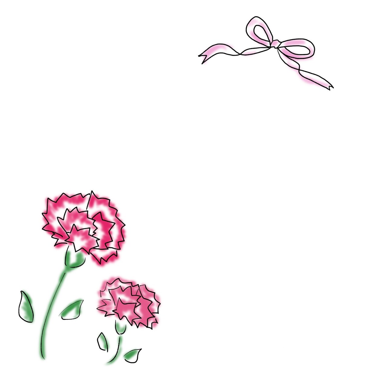 メッセージカードに使えるイラスト書きます 【簡単だけど、手作り感のあるイラストです】 イメージ2