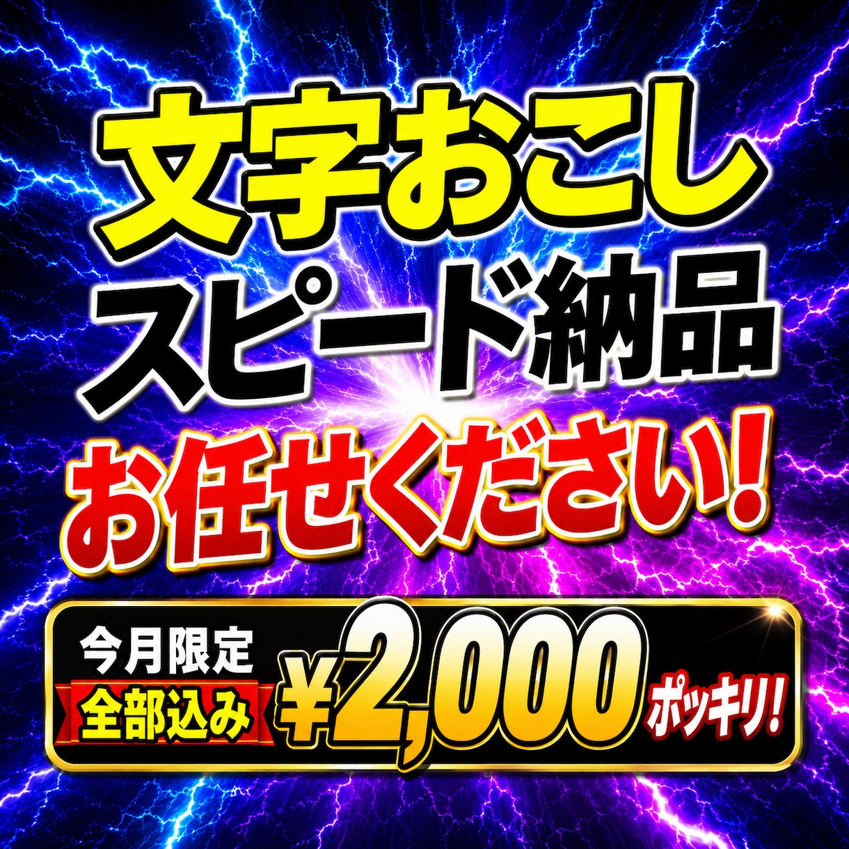 今月限定★大幅値引き！音声を文字起こしします 整文！音声の長さに限らず2000円ポッキリ！ イメージ1