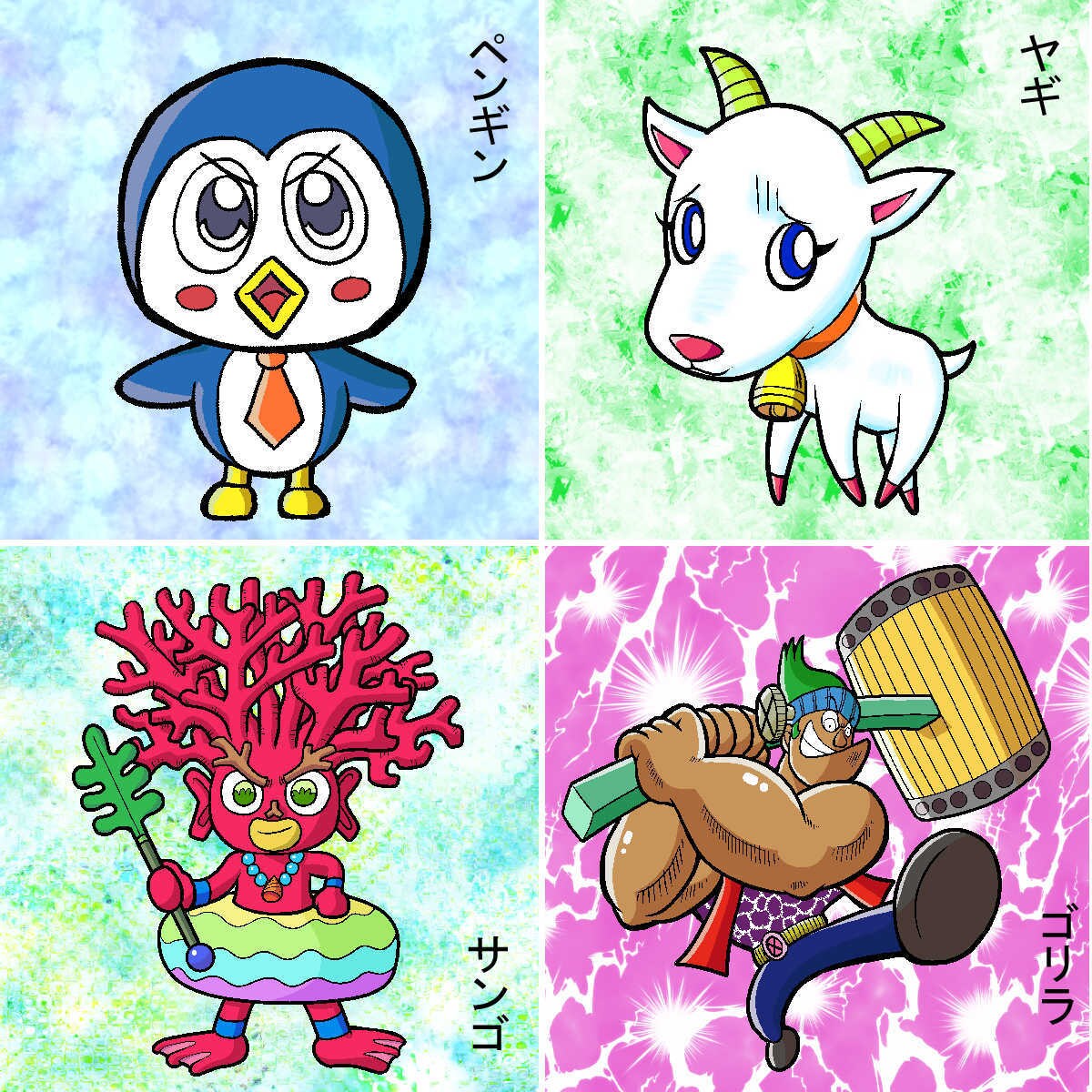ポップで元気なマスコットキャラを描きます どんなものでもカラフルでポップで元気なキャラに！ イメージ3