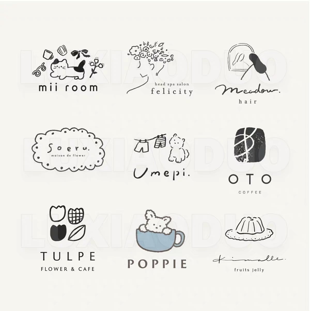 手描きイラストで可愛いロゴを制作します お店やブランドの世界観を、ほっこり手描きイラストで形にします イメージ2