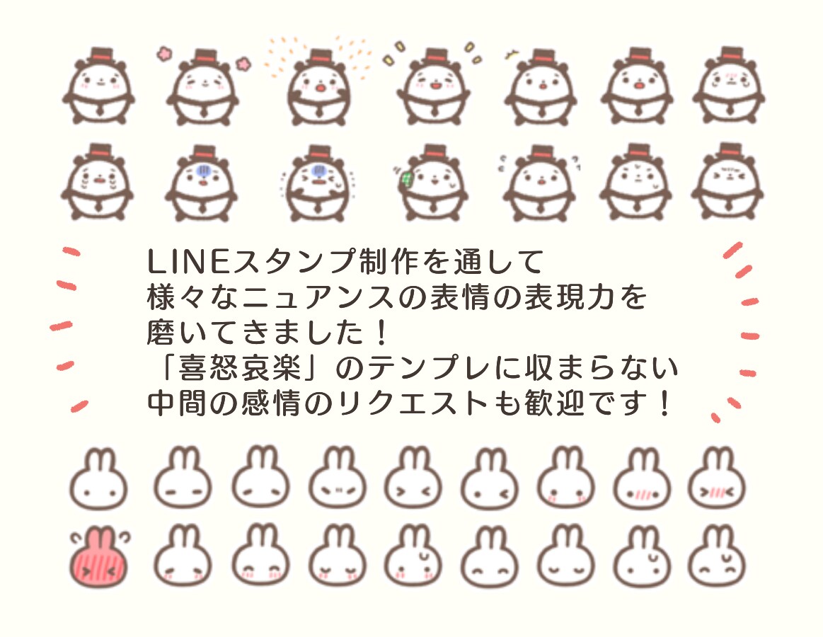 差分5点セット！ブログ・動画用アイコン描きます 複数の表情パーツを自由に組み合わせられるpsdデータ納品☺︎ イメージ10