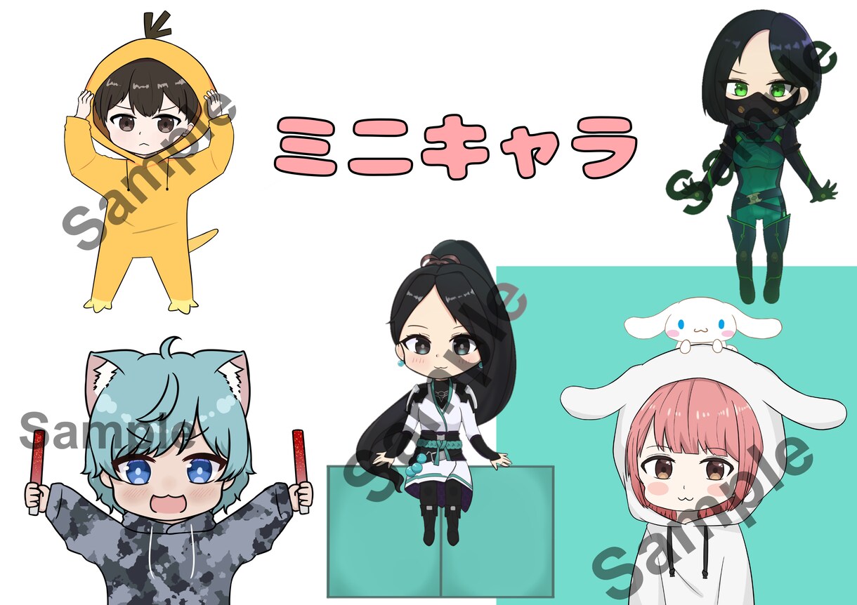 男の子も女の子も！ご希望のイラストお描きします ミニキャラ、アイコン、ヘッダーなど様々な用途に対応♪ イメージ7