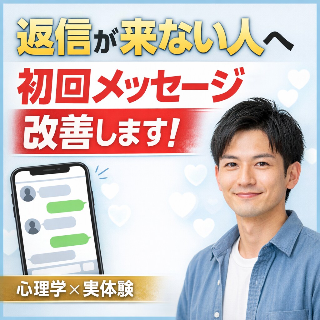マッチングアプリをトータルプロデュースします 自然で無理のない会話で“ちゃんと会える状態”を一緒に作ります イメージ2