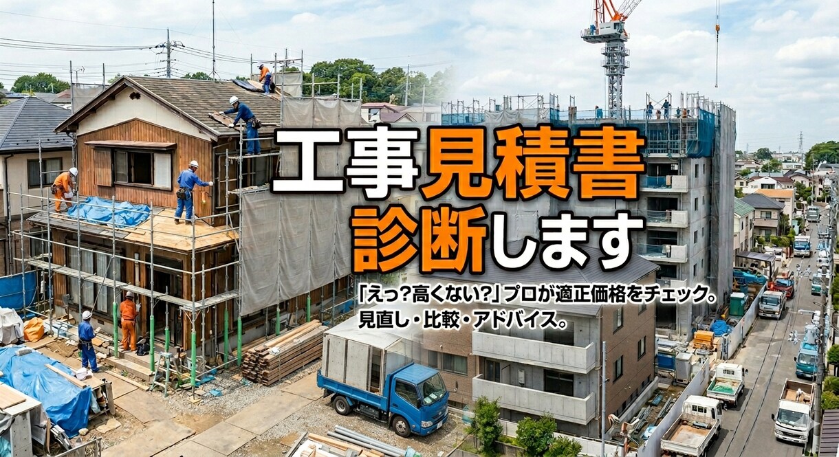 工事見積書診断いたします この見積りは適正なのか？そんな不安を解決いたします。 イメージ1