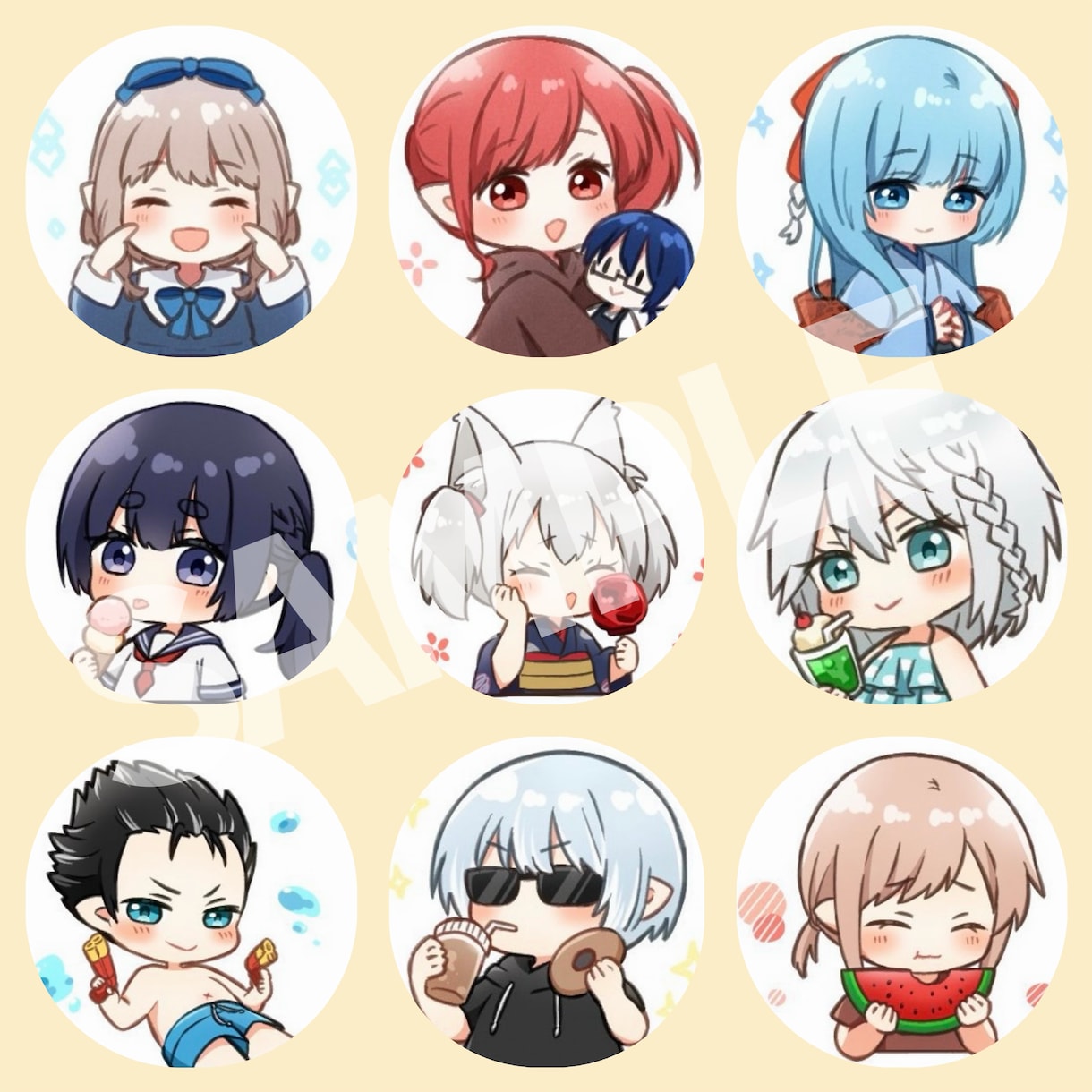 SNSアイコン用✿ふんわりゆるかわイラスト描きます 最短3日★あなただけの可愛いデフォルメキャラをお届けします イメージ2