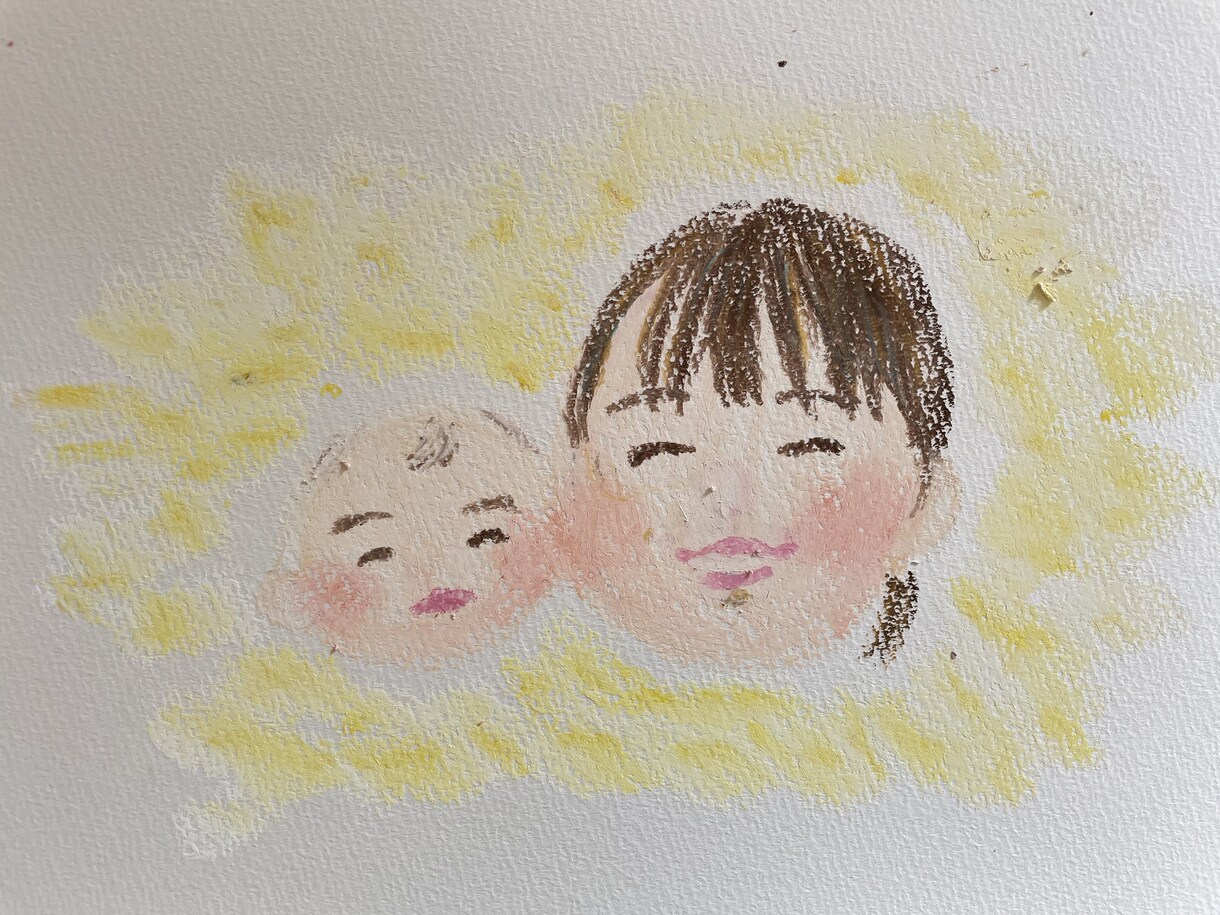 クレヨンでふんわり柔らかい似顔絵を描きます ウェディングやプレゼントにいかがでしょうか？ イメージ4