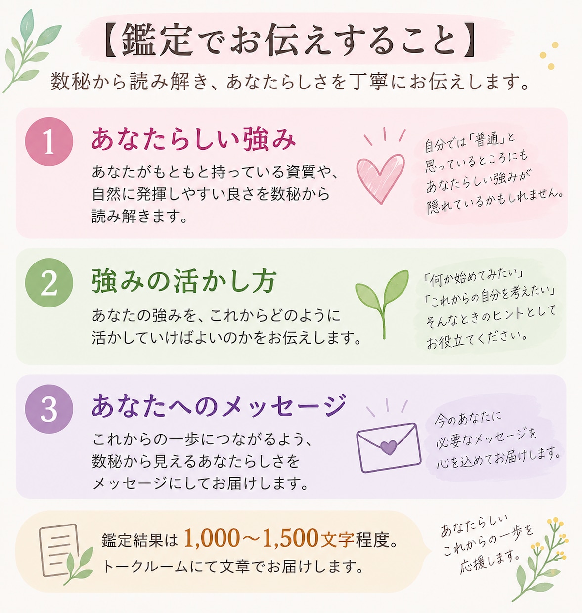 私らしい強みを数秘で見つけます 「私らしさ」を知って、これからを少し楽しみにしませんか イメージ4