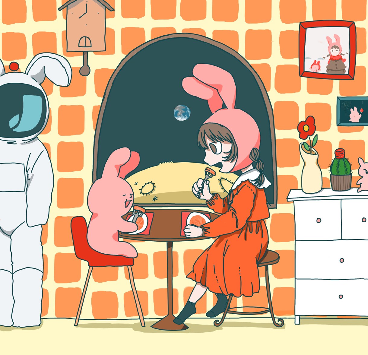 商用利用可！シンプルでキュートなイラスト描きます 丸っこい線と優しい色合いの可愛いイラストです！ イメージ1