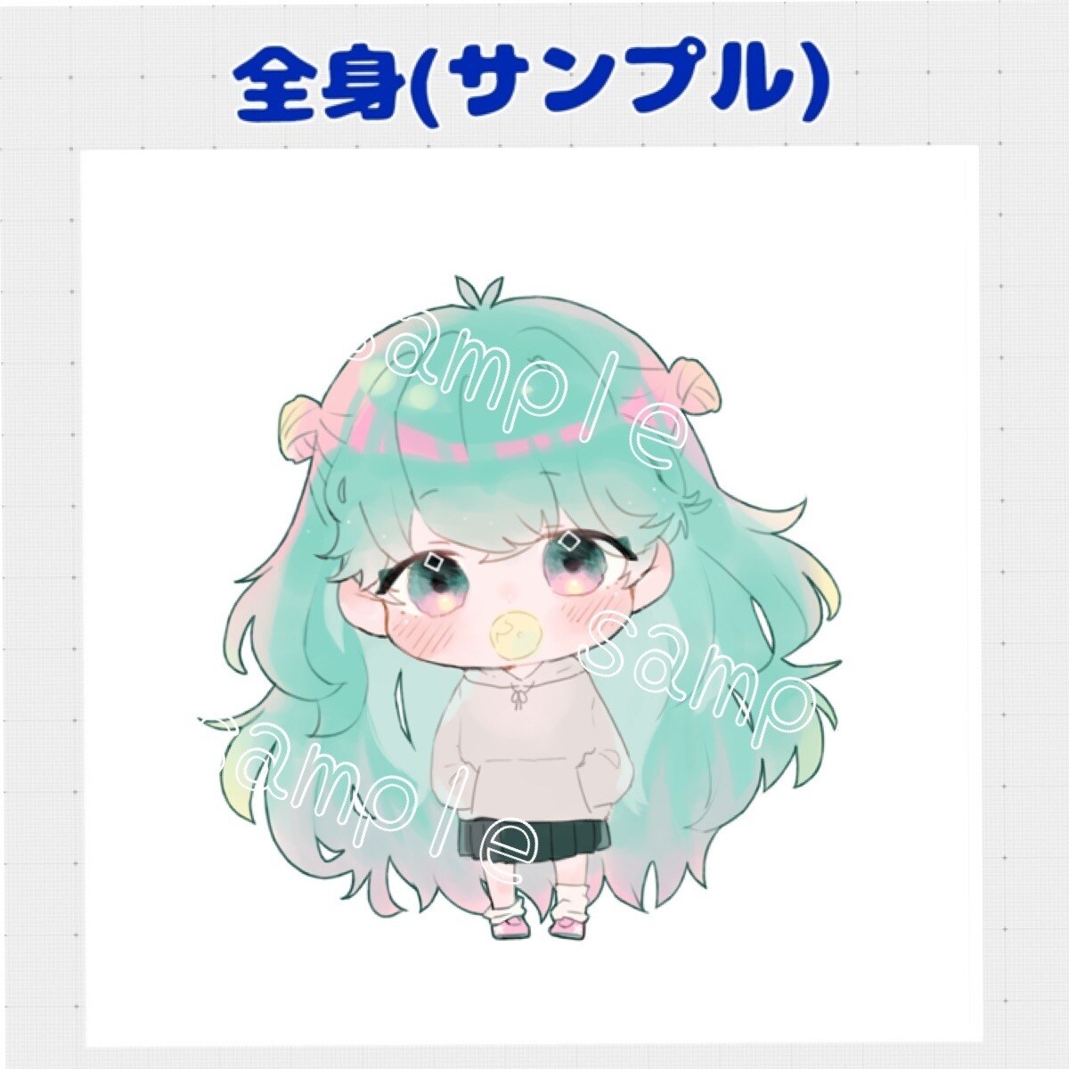 マシュマロほっぺの癒し系ミニキャラ描きます アイコン・ヘッダー・配信・グッズ…etc.ご利用下さい！ イメージ5