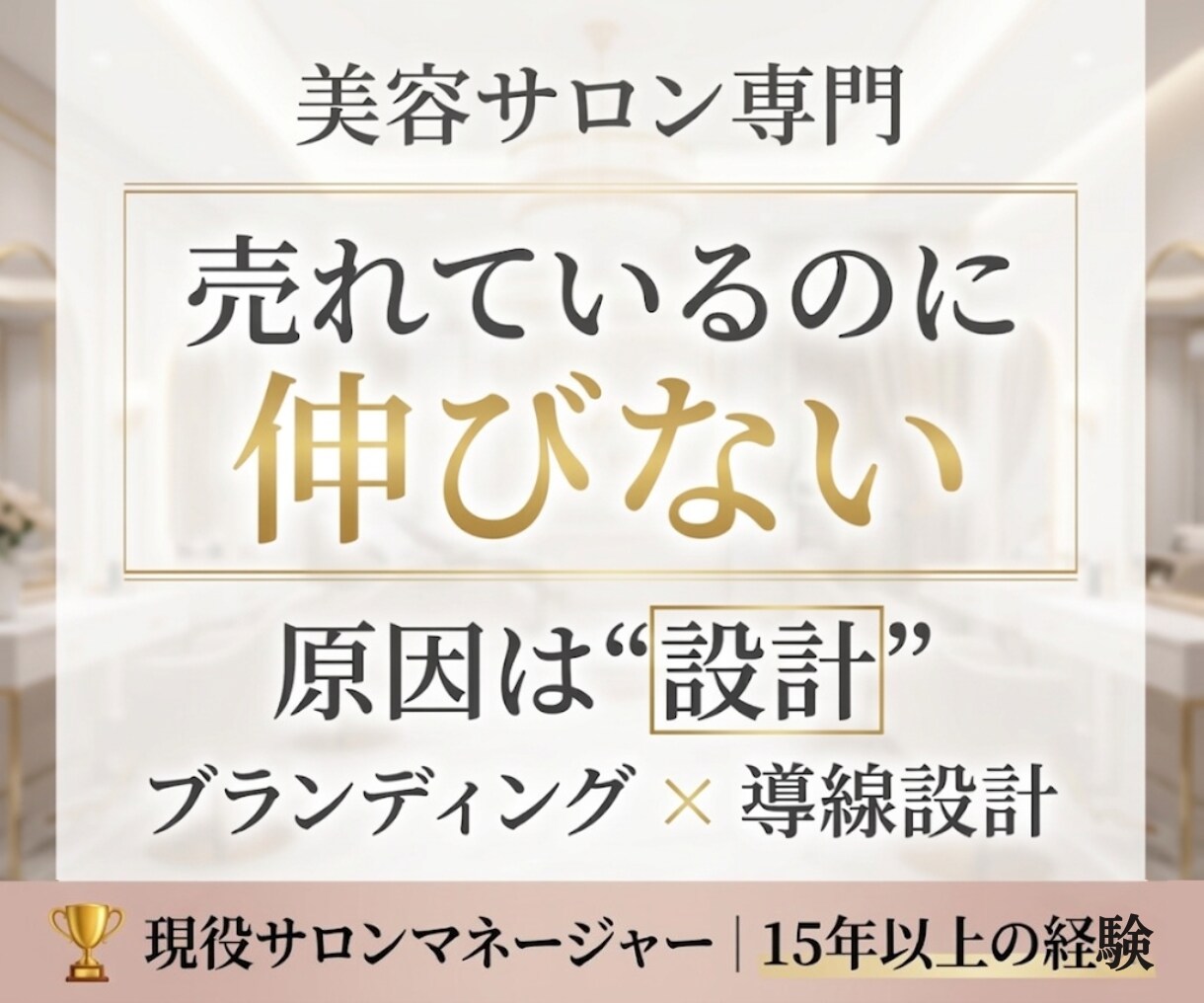 歴15年現役マネがサロン売上最大化をフル設計します ​3年連続売上1位の現場力×10店舗統括の戦略で利益を最大化 イメージ1