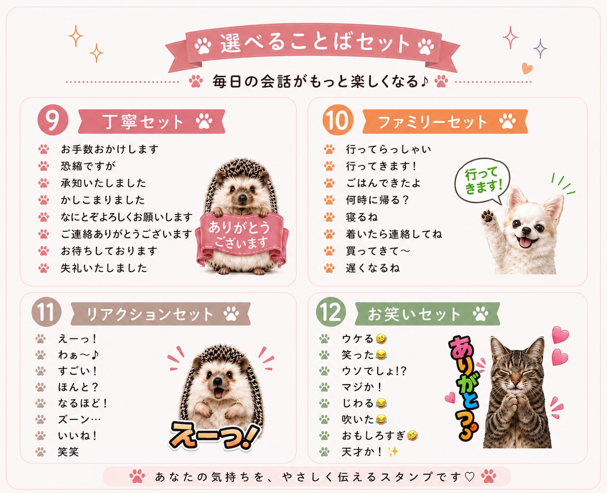 ワンちゃん猫ちゃん鳥さんLINEスタンプ作成します 写真からオーダーメイド　世界に一つのリアルLINEスタンプ イメージ6