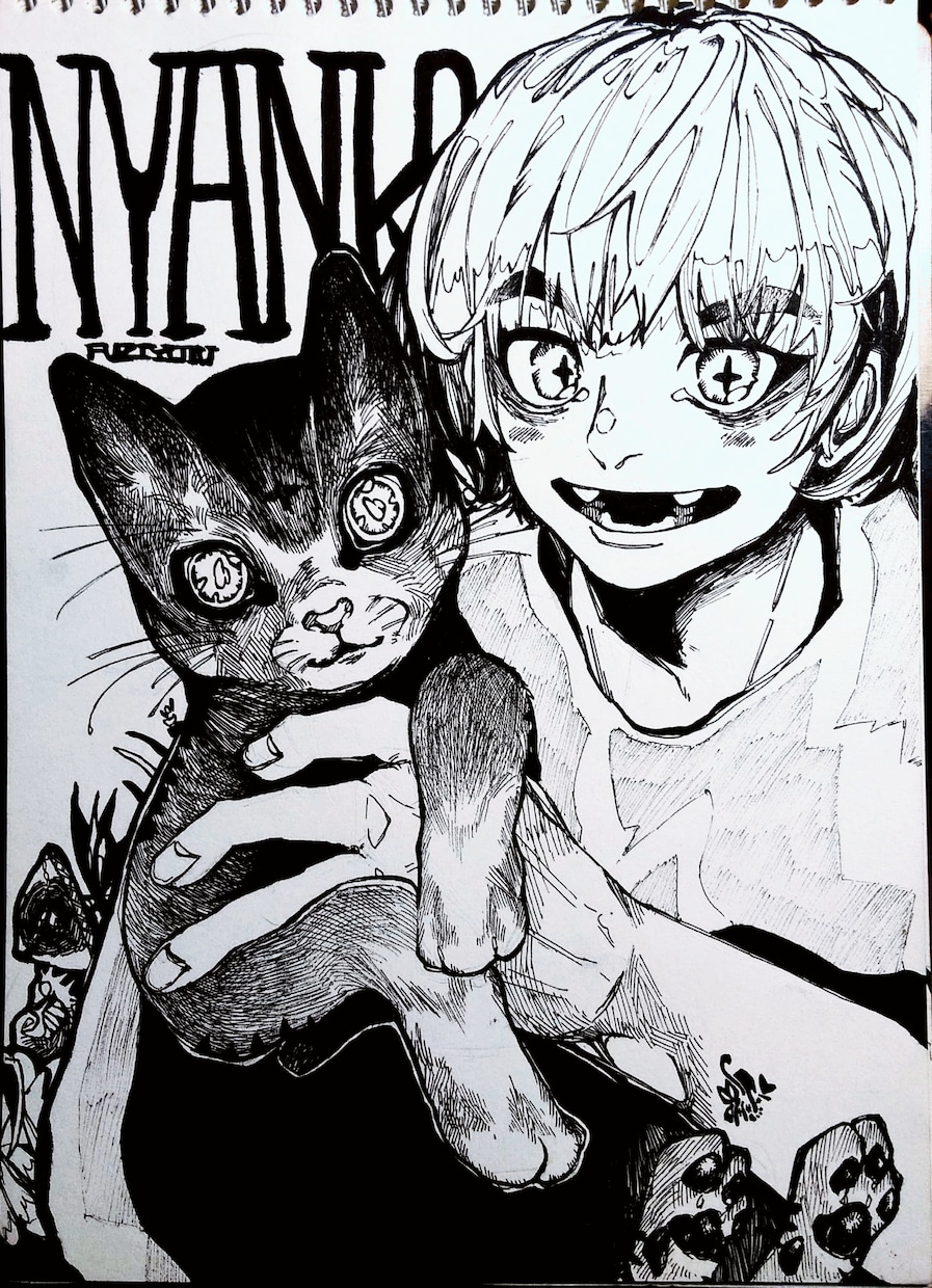 キャラデザ、似顔絵、一枚絵、描きます ＊モノクロイラスト（一色のみ色追加可能）＊ イメージ2