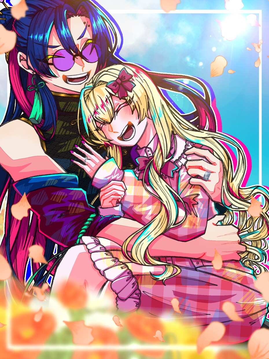 一枚絵制作します 極彩色の塗りが特徴的！感情を表現した一枚絵を制作いたします。 イメージ7