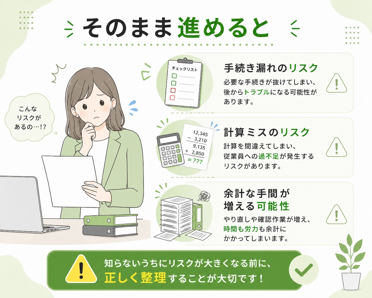年末調整・算定基礎届の実務対応サポート承ります 手続きの流れや設定を実務ベースで整理し、安心して進められます イメージ2