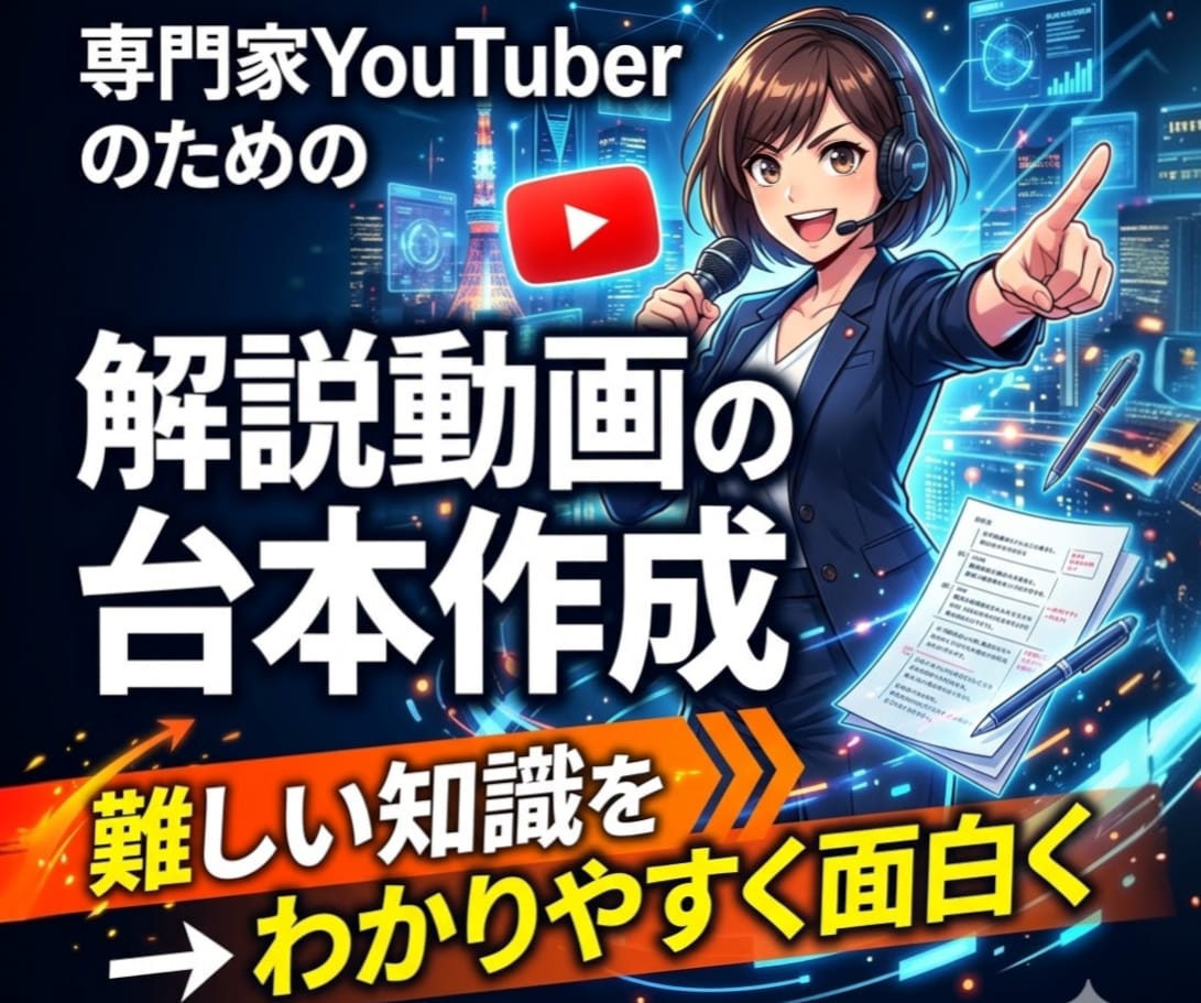 ビジネス系YouTubeの解説動画台本を作成します 専門家チャンネルを伸ばす！視聴者を掴む脚本の作成代行 イメージ1