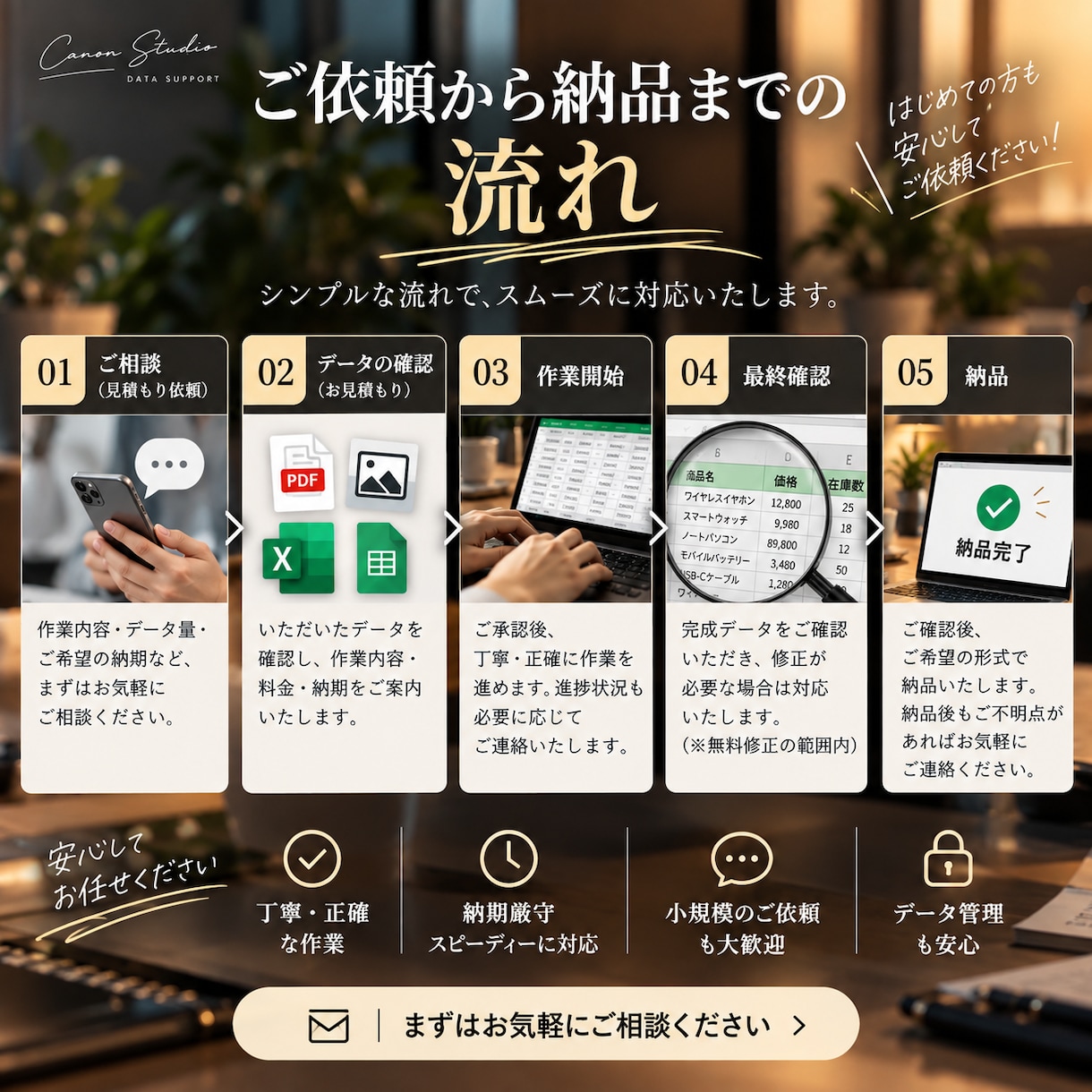 Excel・データ入力を代行します 面倒な入力・リスト作成を丁寧に対応します イメージ4