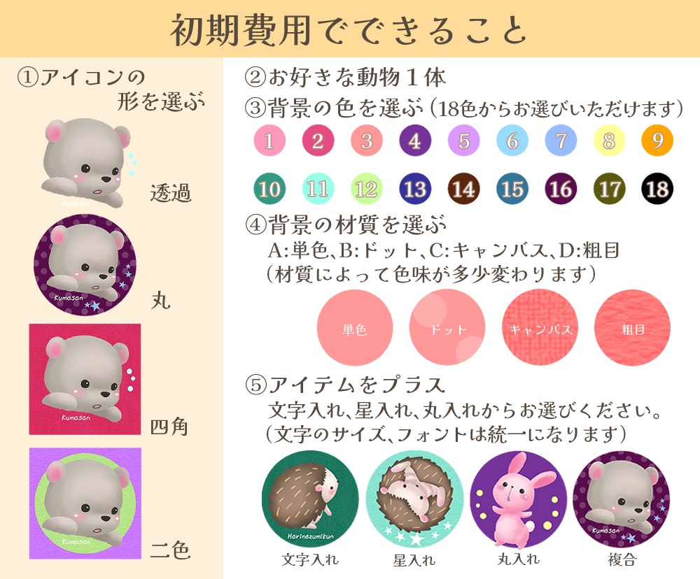商用利用可★絵本風もこふわ動物のアイコン描きます お気に入りの動物をアイコンやWebイラストにしてみませんか？ イメージ2