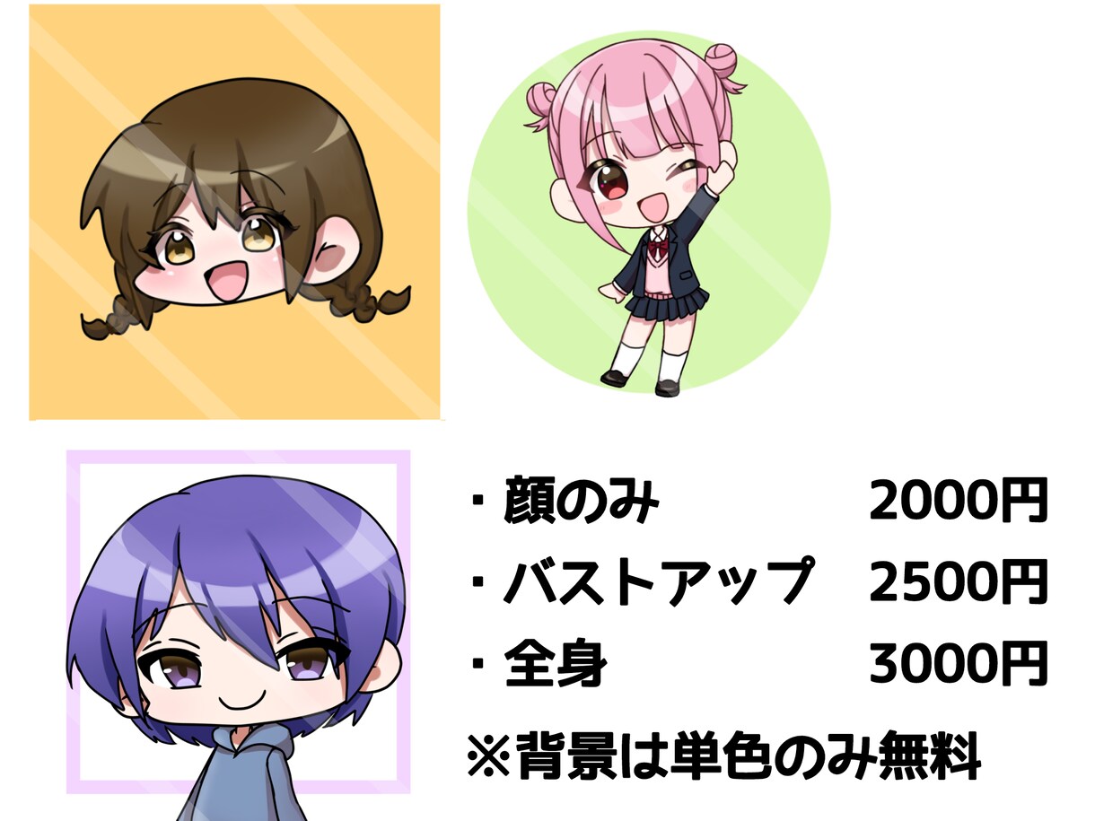 SNSなどのアイコンを描きます デフォルメ調のかわいいイラストです！ イメージ2