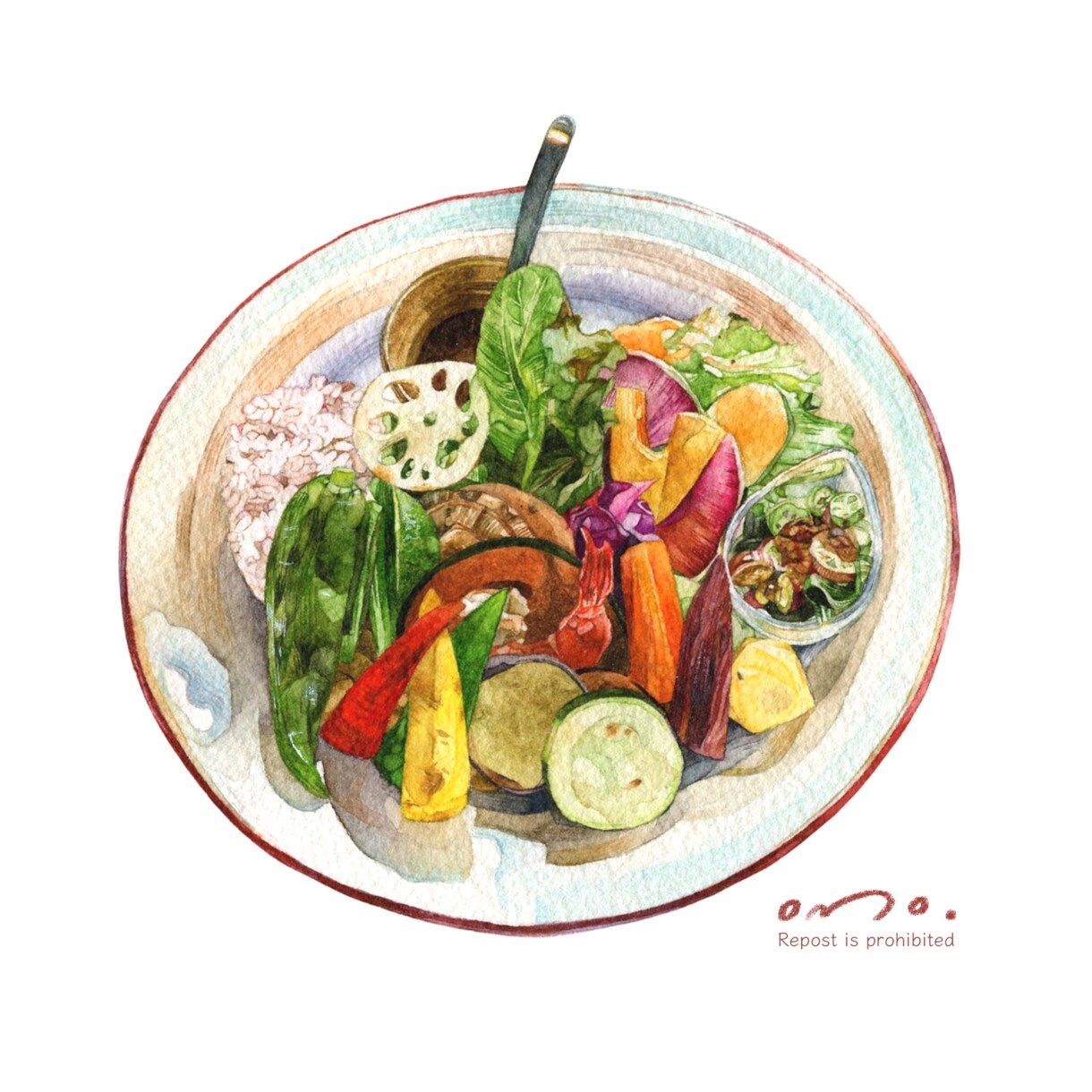 透明水彩であたたかみのある食べ物のイラスト描きます メニュー パッケージ  等 お気軽にご相談ください。 イメージ3