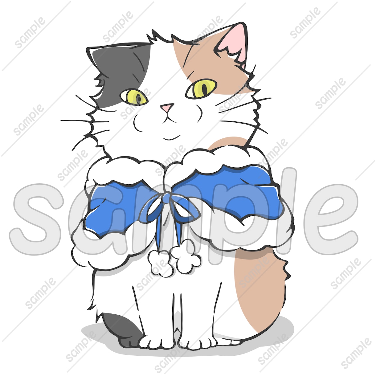 商用利用OK！猫の手書きイラスト販売しています SNS、パンフレットやチラシ、POP、名刺、印刷の素材に★B イメージ5